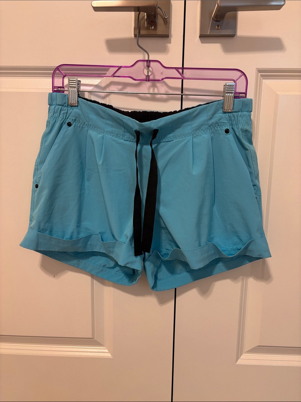 lululemon athletica Teal Blue Drawstring Athletic Shorts